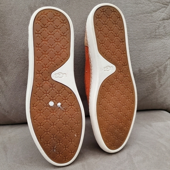 UGG Adley Perf FireOpal Suede/Leather Elastic Goring Women Sneaker - Picture 9 of 9